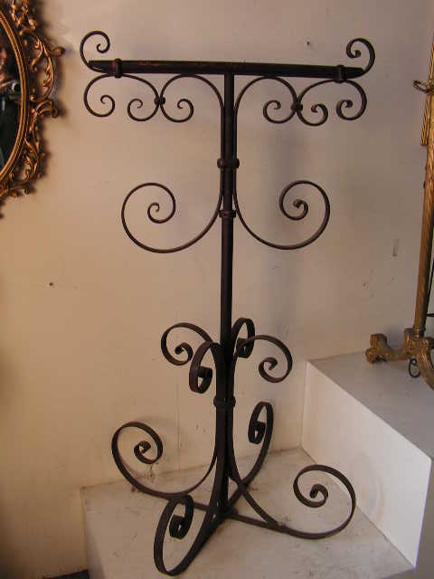 STAND, (Bird Stand) Height Adjustable Wrought Iron